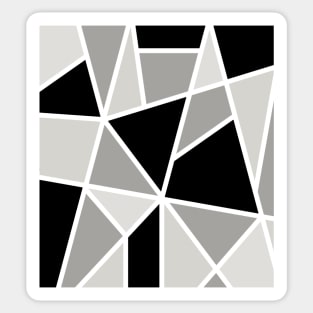 Black and white Geometric  Art Sticker